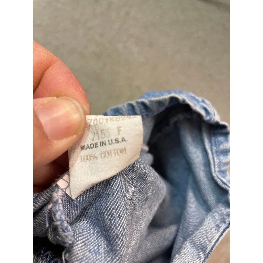 OshKosh B'gosh Overall Dress Blue Denim Vintage USA Kids Size 5 Cottagecore